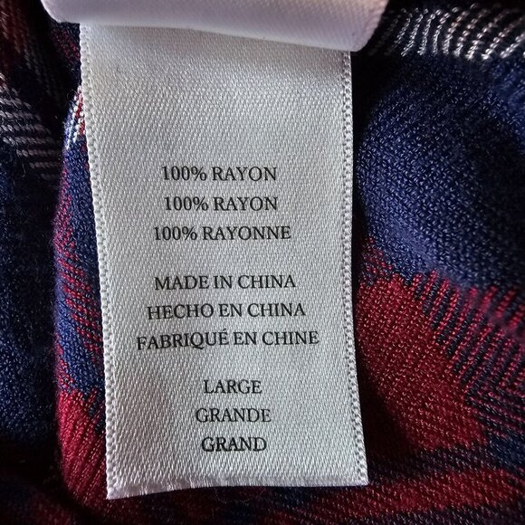 Rails Sloane Tie-Front Plaid Shirt Red/Blue Button-Up Lightweight Soft Size L - Picture 12 of 12